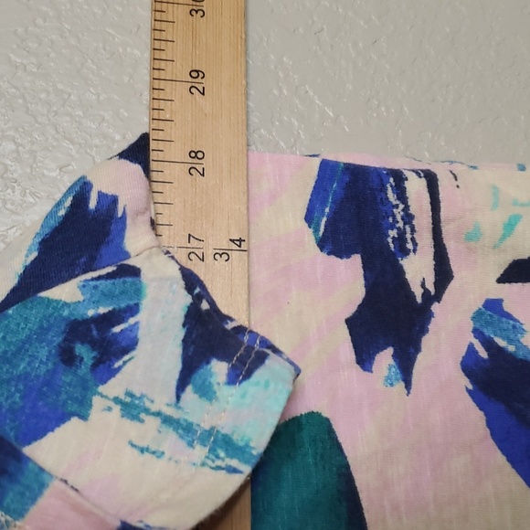 Torrid 5X Pink Palm Print classic fit short sleeves tee shirt - Picture 6 of 6